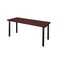 Kee Regency Kee 60 x 24 in. Training Seminar Table- Mahogany Top, Black Legs MT6024MHBPBK - alternate 1